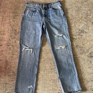 Zara Light Blue Straight Leg Jeans size 10
